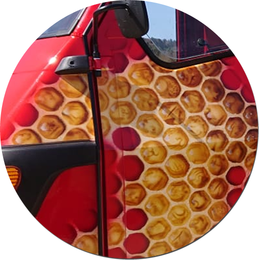Imker-Mobil Bienenwaben auf Piaggo Ape