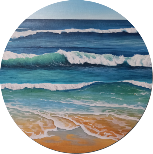 Meer Meer: Sandstrand mit Wellen im Meer